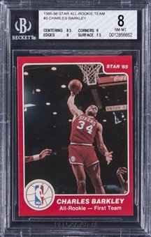 1985-86 Star All-Rookie Team #3 Charles Barkley - BGS NM-MT 8